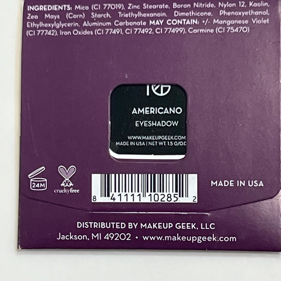 💄Americano💄Signature Eyeshadow by MAKEUP GEEK NWT - Picture 3 of 3